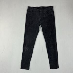 Banana Republic Skinny Corduroy Pants Women's 28 Gray Chino Workwear Mid Rise